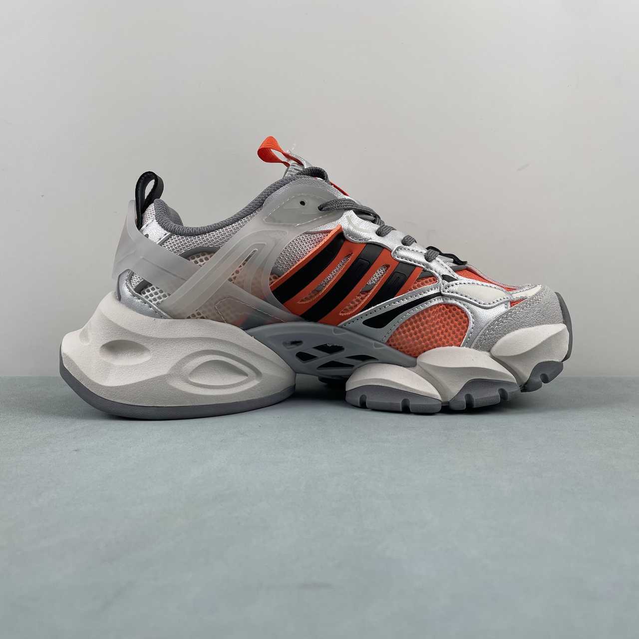 Adidas XLG Runner Deluxe sneakers silver orange black