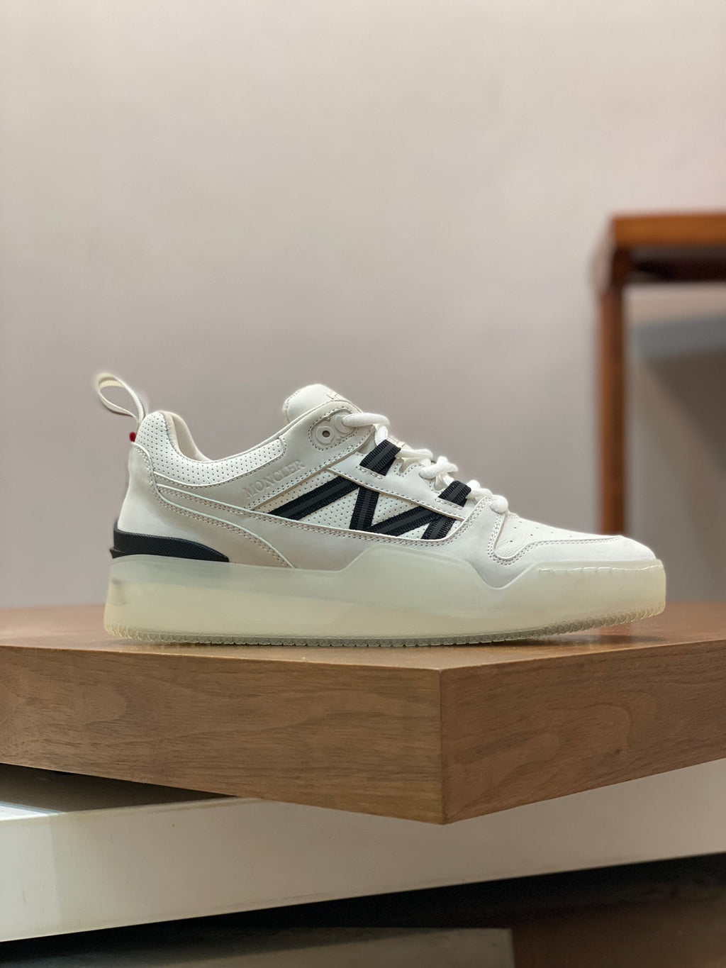 Moncler unisex white sneakers