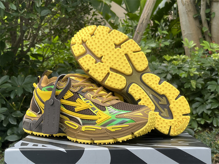 OFF-WHITE C/O VIRGIL ABLOH BE RIGHT BACK SNEAKER - BROWN YELLOW
