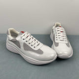 Prada sneakers America's Cup in vernice e tessuto bike bianco