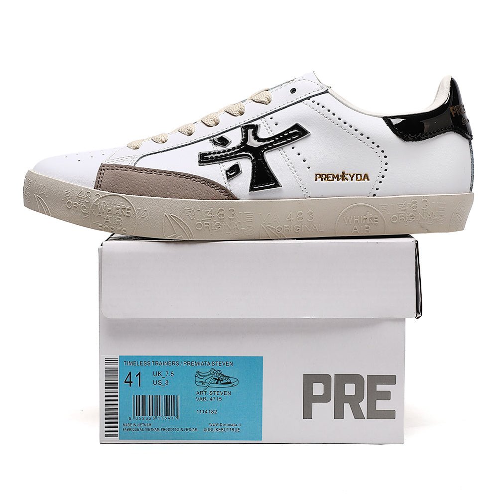 Premiata Steven sneakers pelle bianco taupe - VIBES MILANO