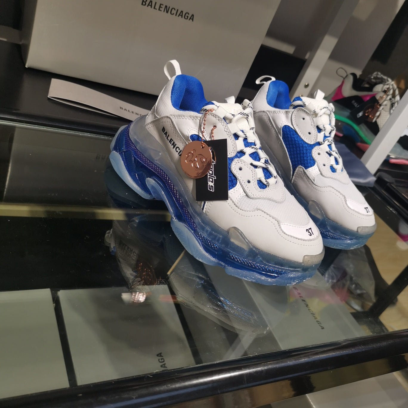 Balenciaga Triple S sneakers white transparent bottom