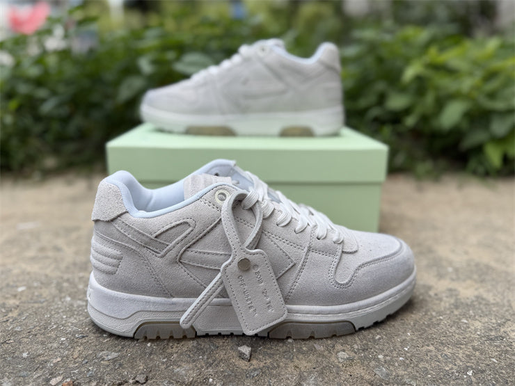 Off-White "Out Of Office" in Scamosciato Light Grey