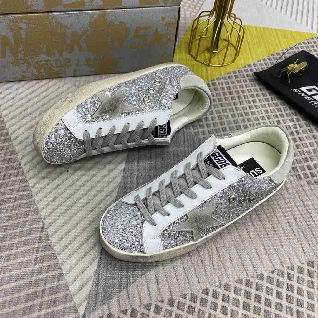 Golden Goose Superstar glitter grigio/bianco