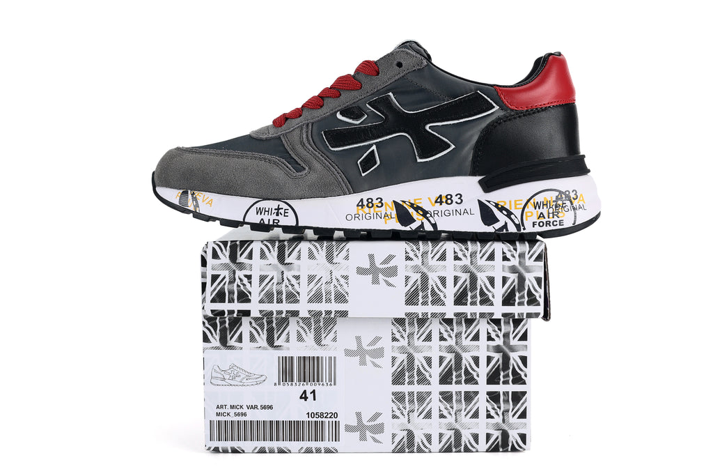 Premiata Mick sneakers grigio rosso