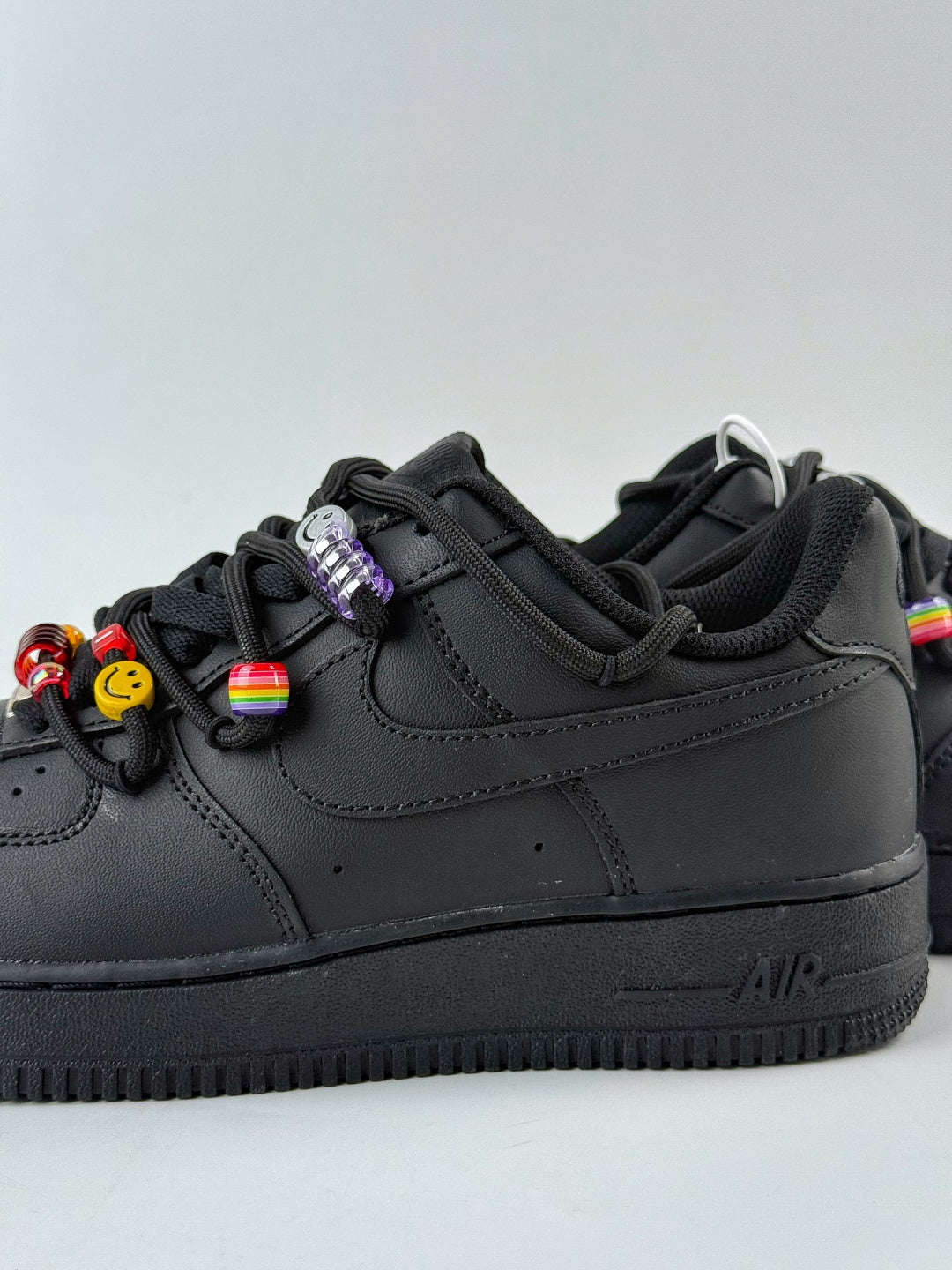 Nike Air Force 1 '07 Low Triple Black "Candy Style" Custom