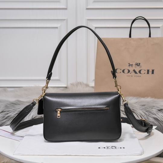 Borsa in pelle Coach nero con tracolla e zip esterna