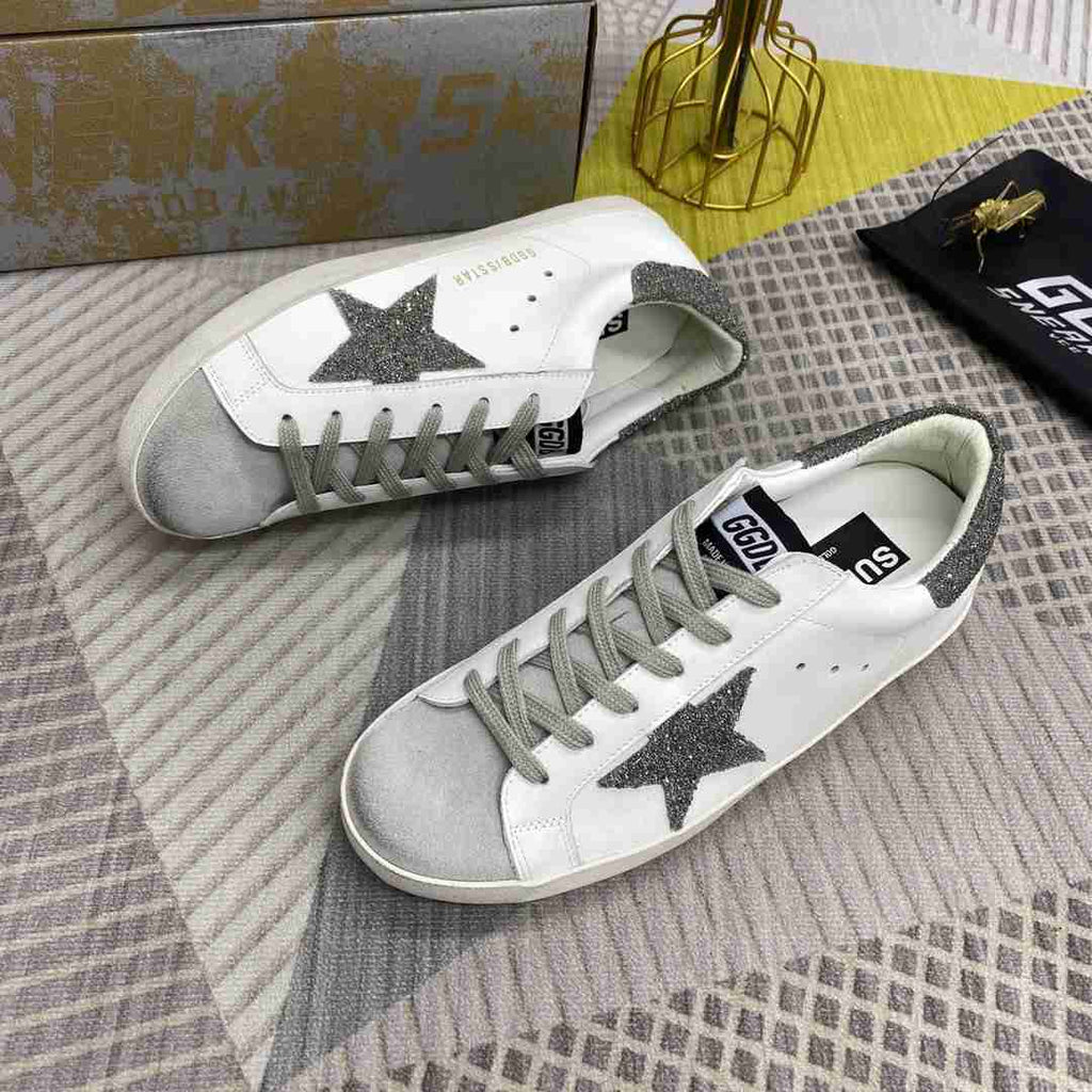 Golden Goose Superstar bianco grigio glitter