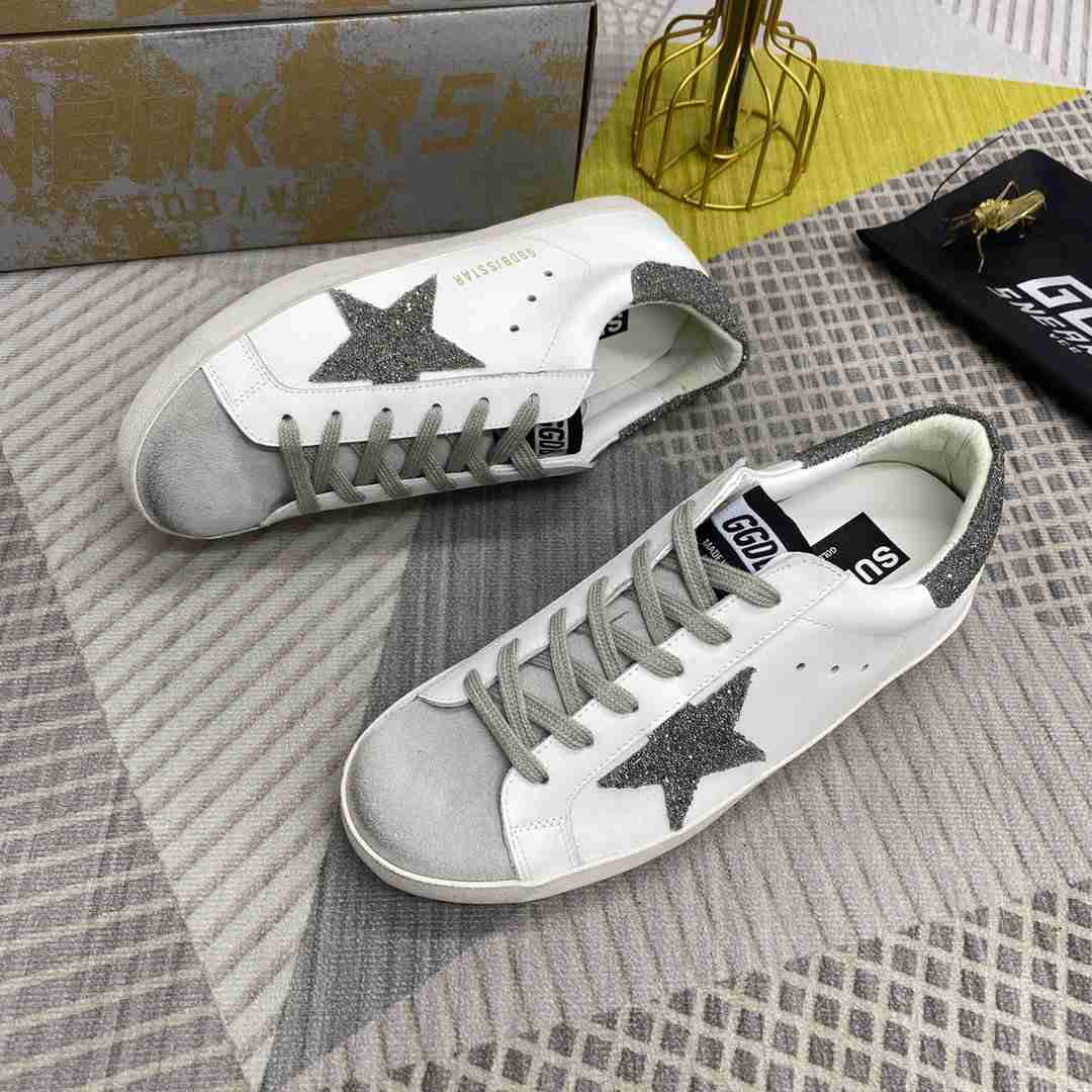 Golden Goose Superstar bianco grigio glitter