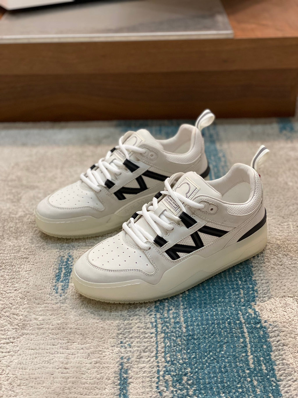 Moncler unisex white sneakers