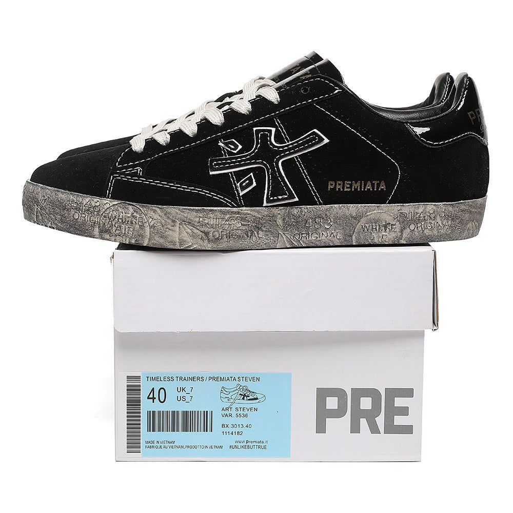 Premiata Steven sneakers pelle black - VIBES MILANO