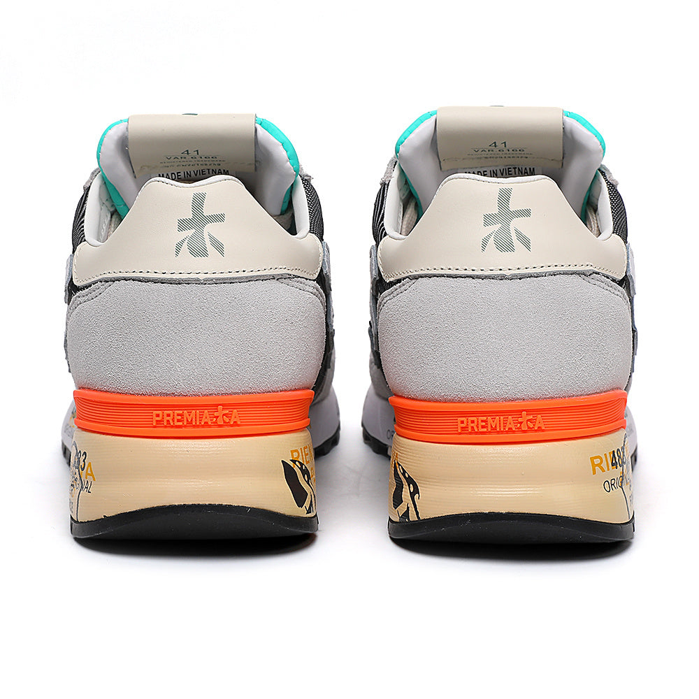 Premiata Mick sneakers suede grey orange