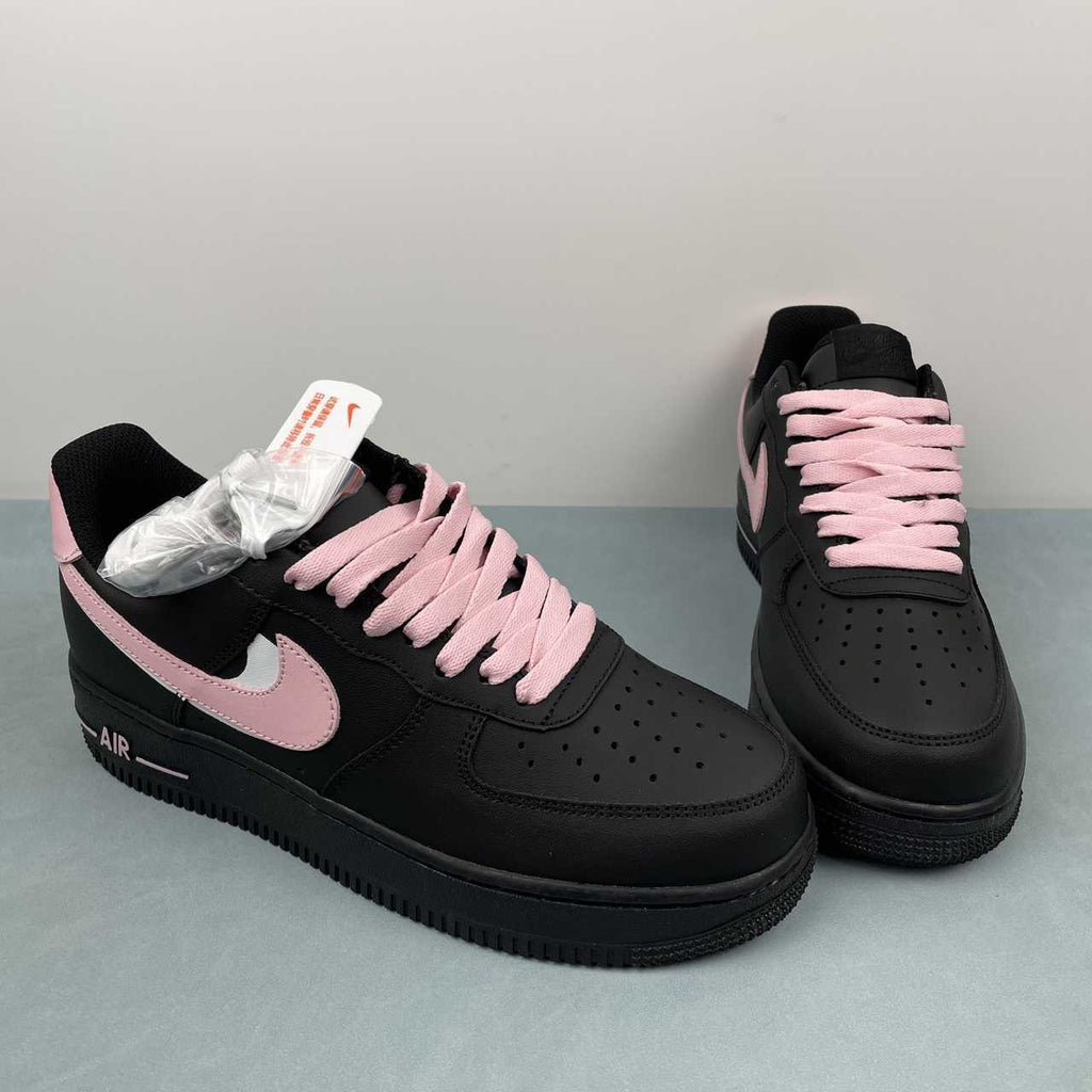 Nike Air Force 1 07 Low Custom Triple Black Pink