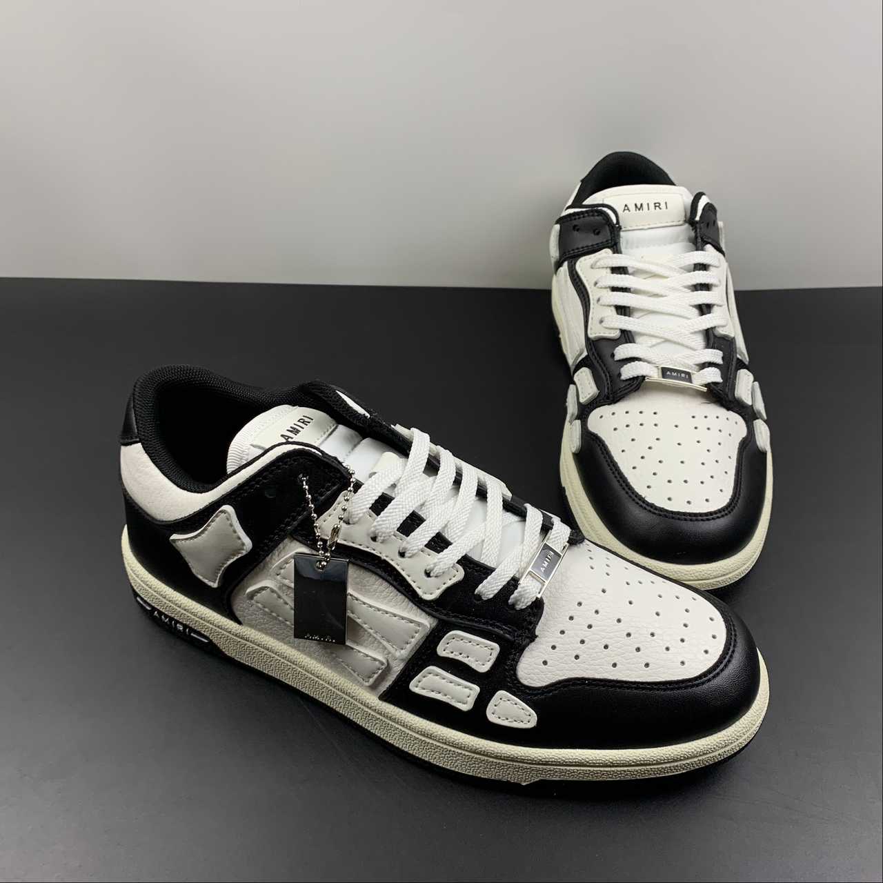 Amiri Skeleton Top Low bianco nero