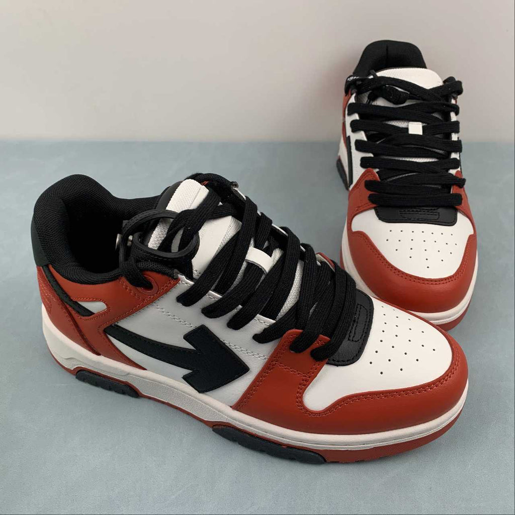 Off- White OOO Out Of Office sneakers Low Tops rosso bianco