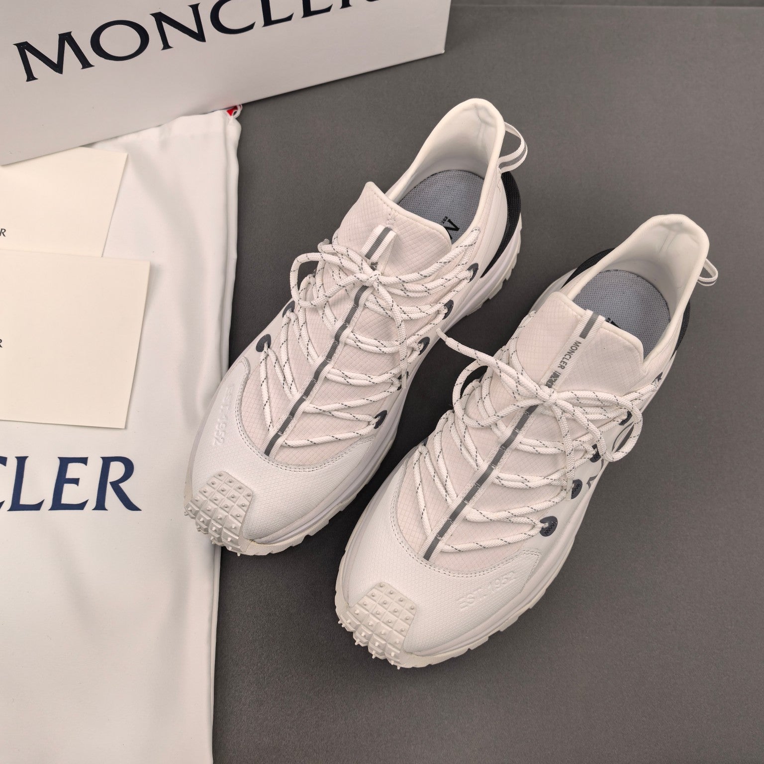 Moncler unisex white sneakers