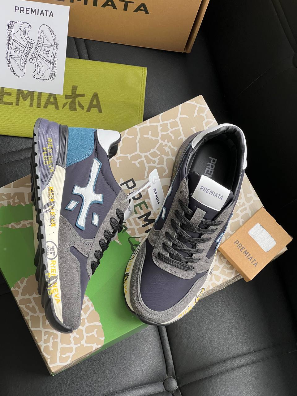 Premiata Mick sneakers blue grigio