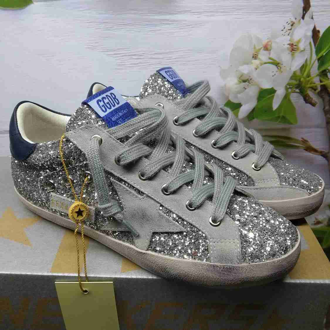 Golden Goose Superstar glitter grigio