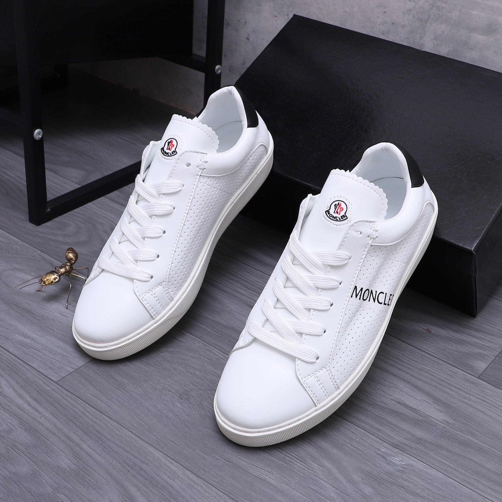 Moncler unisex white sneakers
