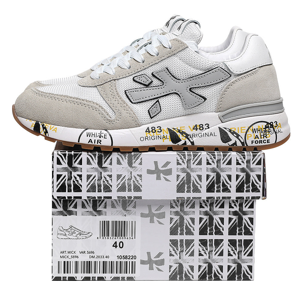 Premiata Mick sneakers bianco suede ghiaccio