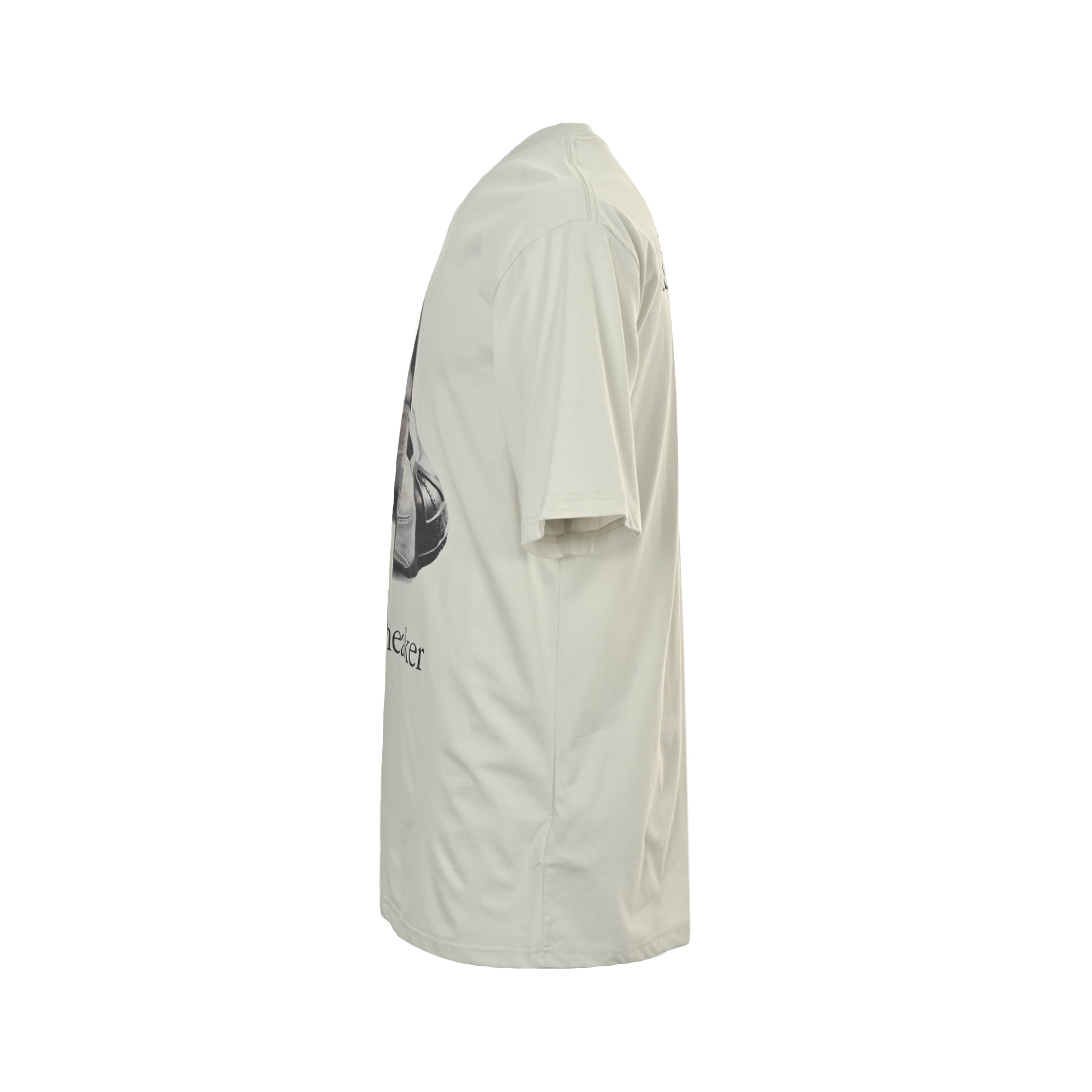 BALENCIAGA T-SHIRT BASKETBALL SNEAKER OVERSIZE DA UOMO BIANCO SPORCO