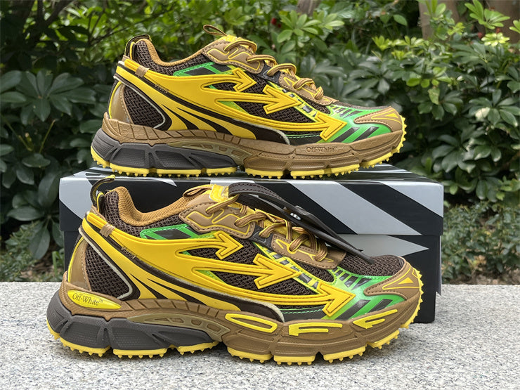 OFF-WHITE C/O VIRGIL ABLOH BE RIGHT BACK SNEAKER - BROWN YELLOW