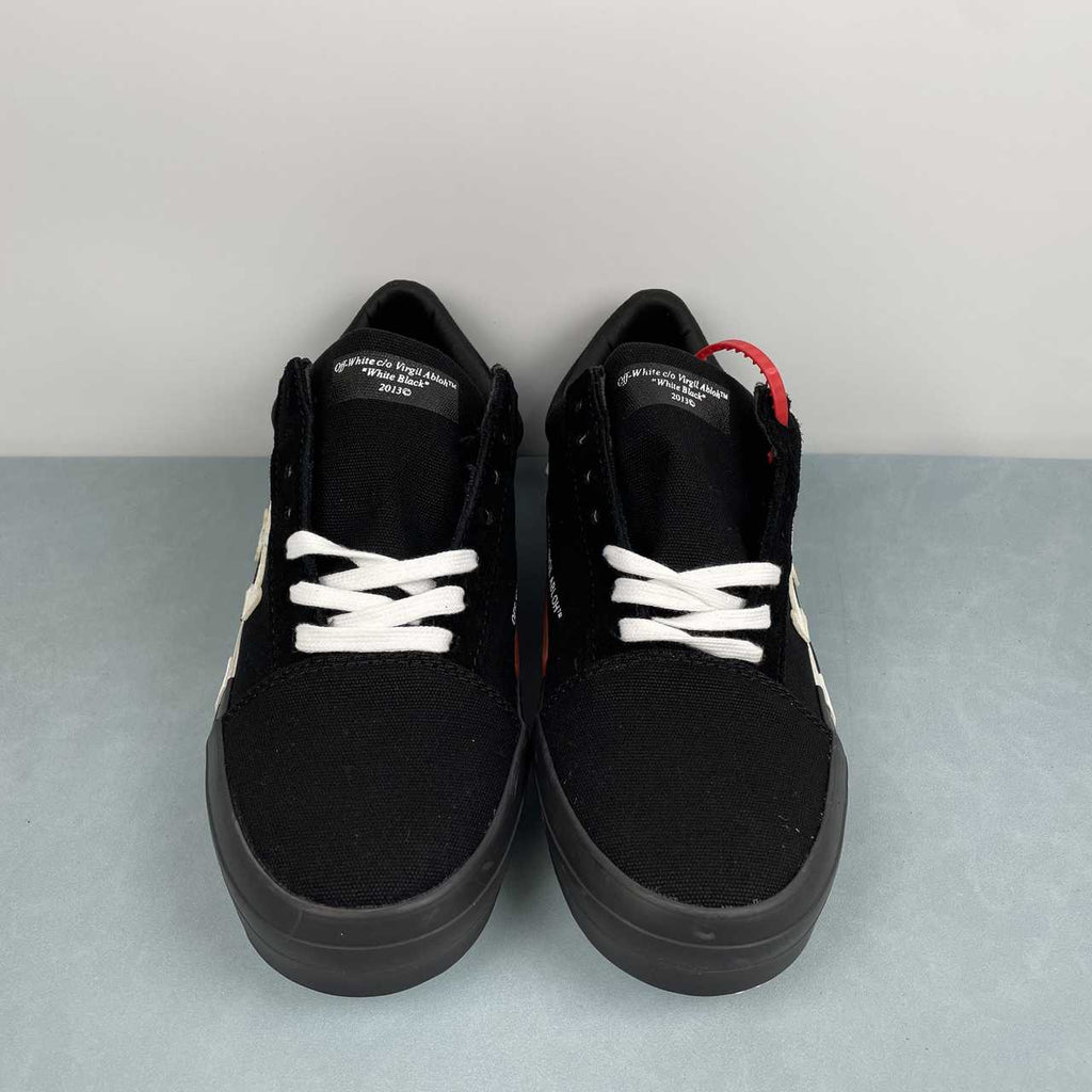 Off-White Vulcanized Low tela nero Virgil Abloh