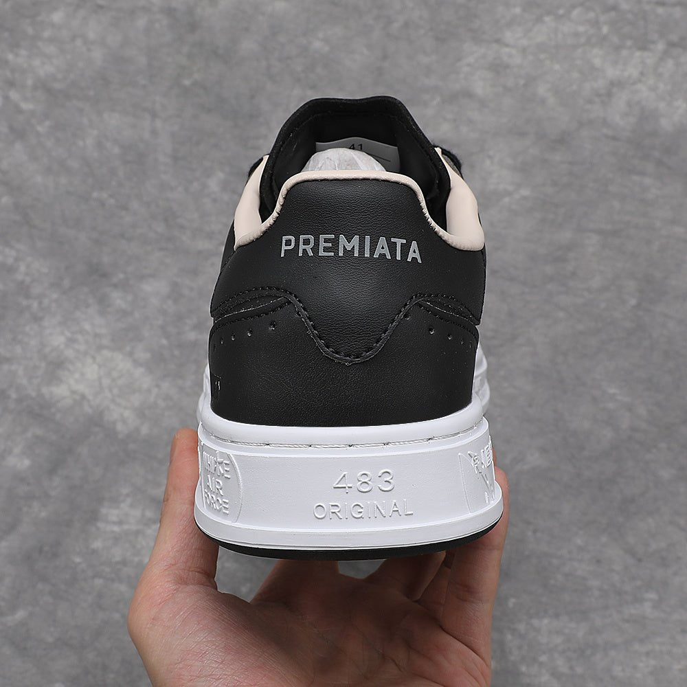 Premiata Quinn sneakers pelle nero bianco - VIBES MILANO
