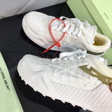 Off-White sneakers in pelle colore bianco con inserto verde