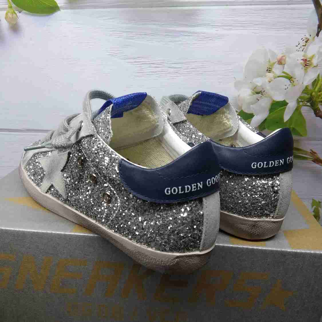 Golden Goose Superstar glitter grigio