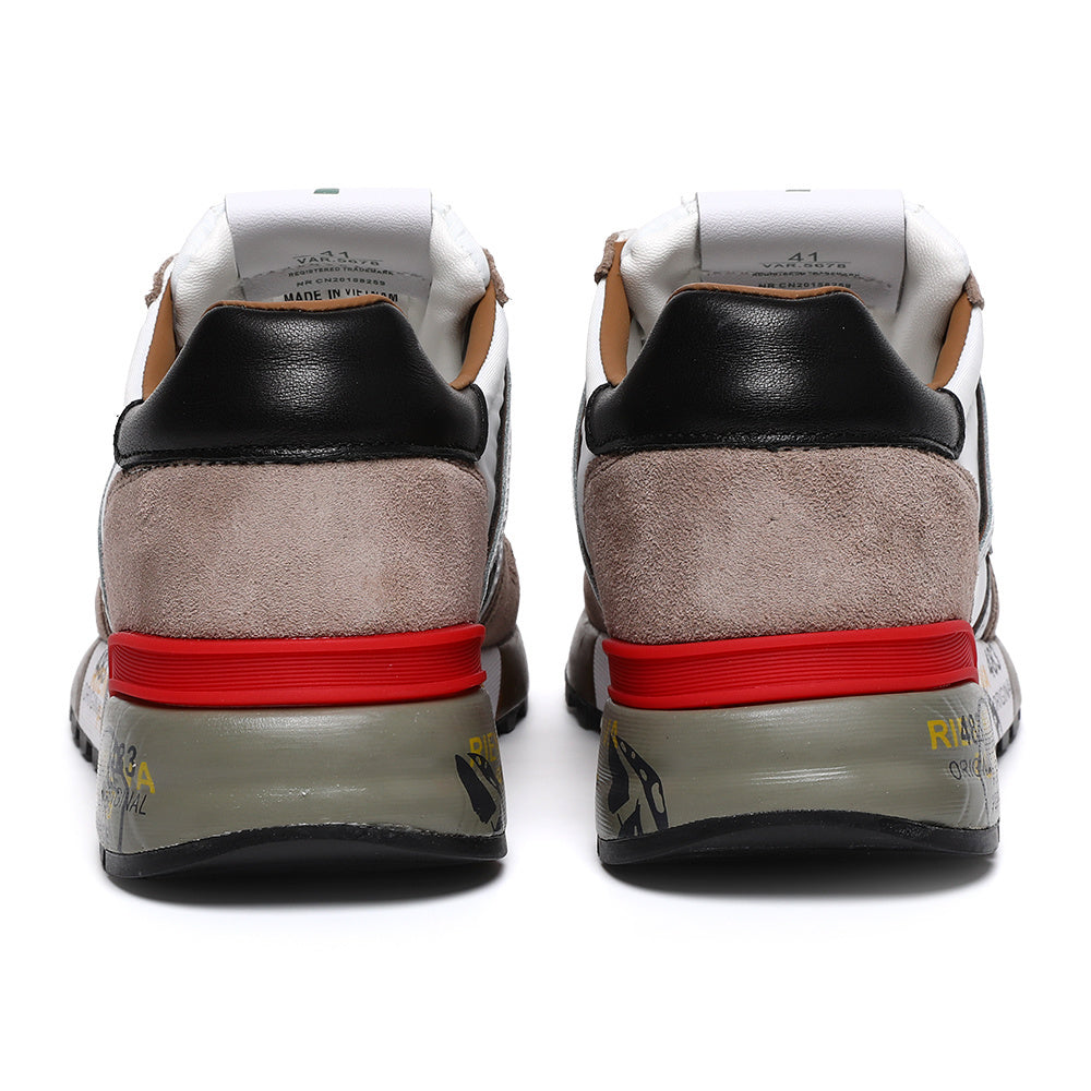 Premiata Lander sneakers suede bianco tortora