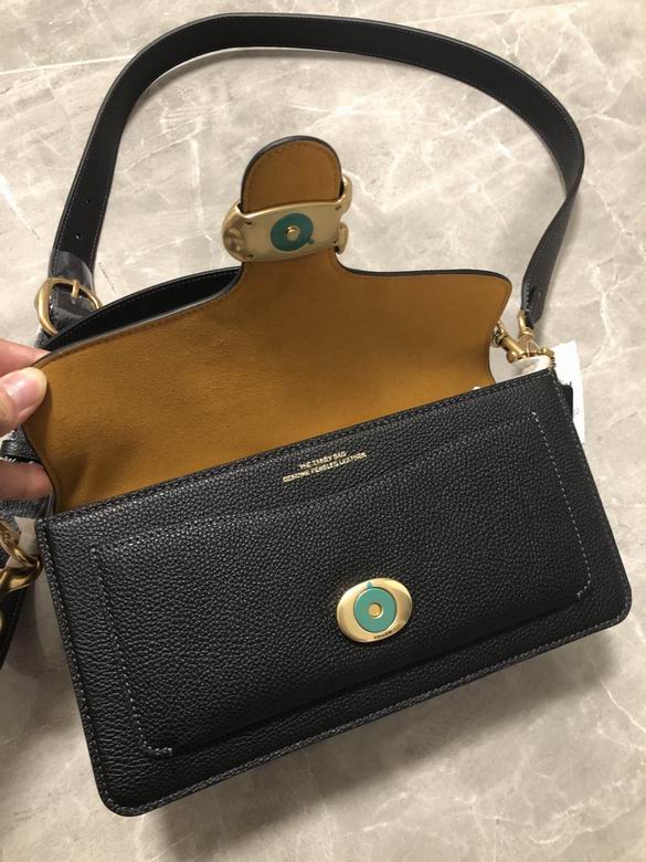 Borsa in pelle Coach nero con tracolla