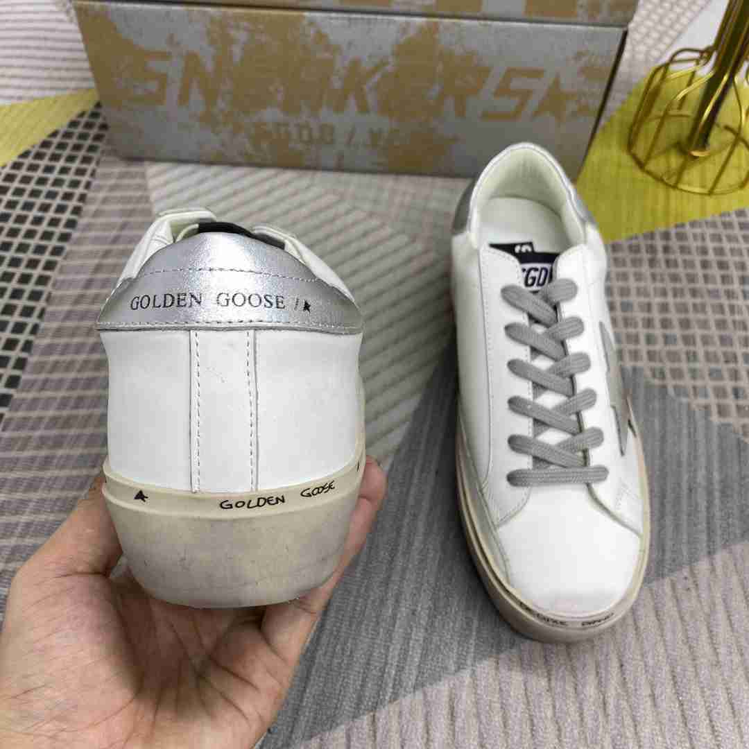 Golden Goose Hi STAR platform bianco e inserti grigi