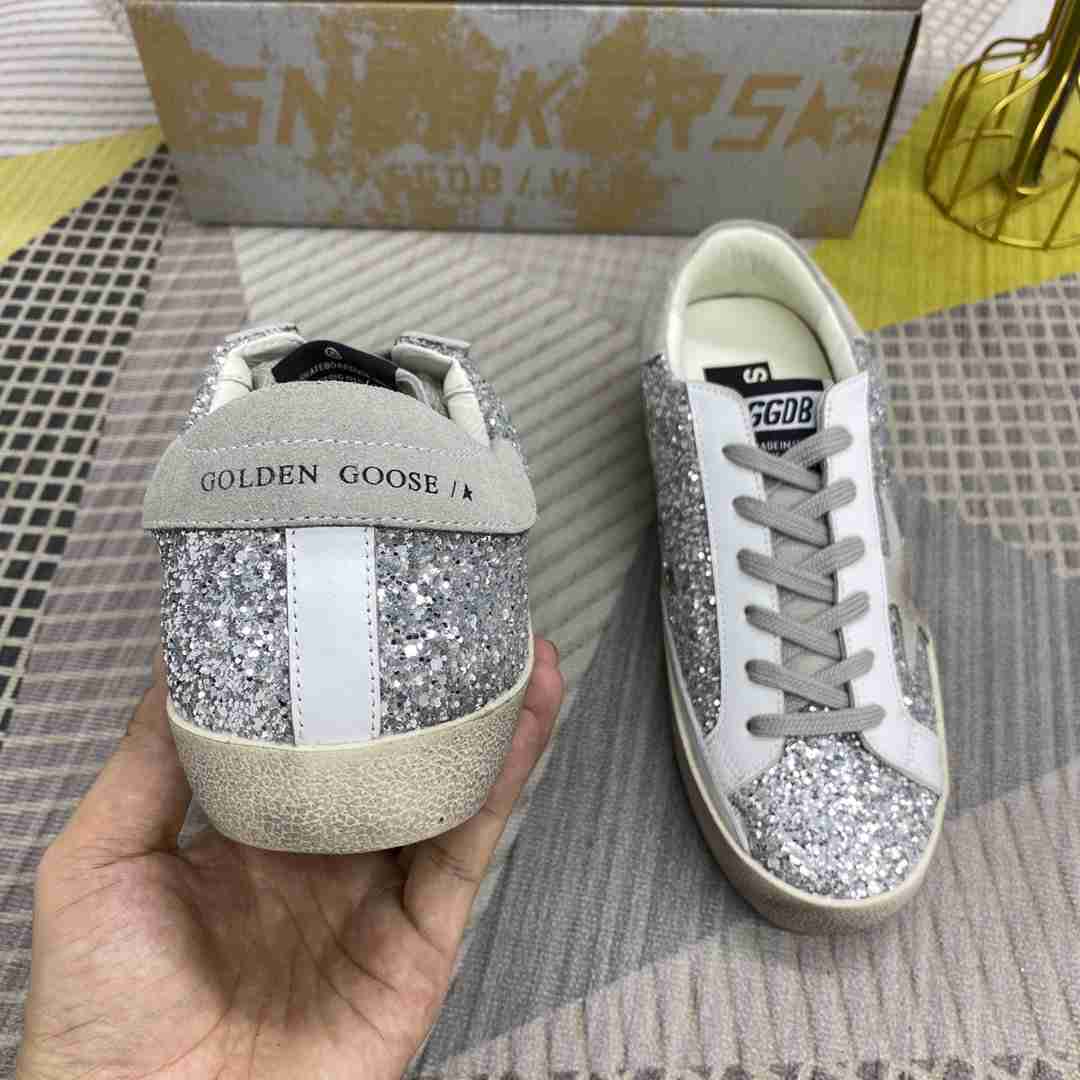 Golden Goose Superstar glitter grigio/bianco