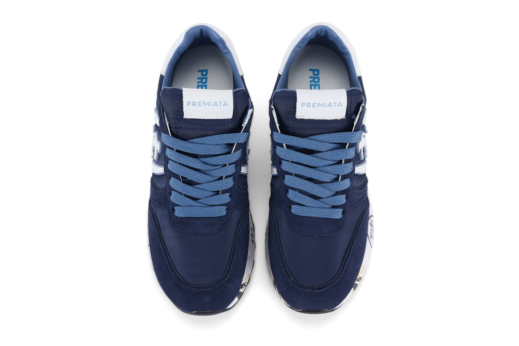 Premiata Lander sneakers suede blue celeste - VIBES MILANO