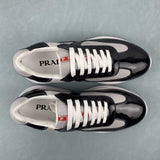 Prada sneakers America's Cup in vernice e tessuto bike nero