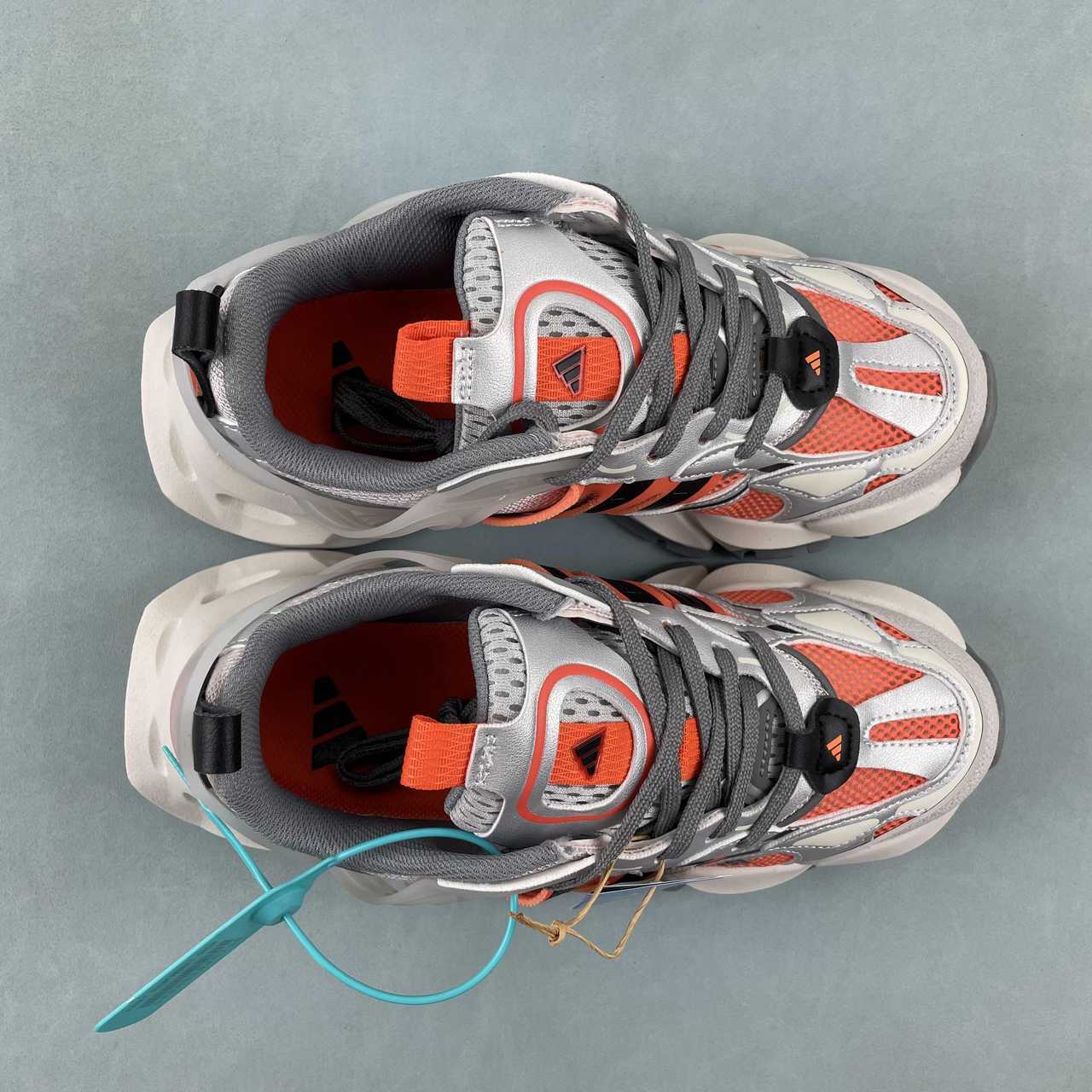 Adidas XLG Runner Deluxe sneakers silver orange black