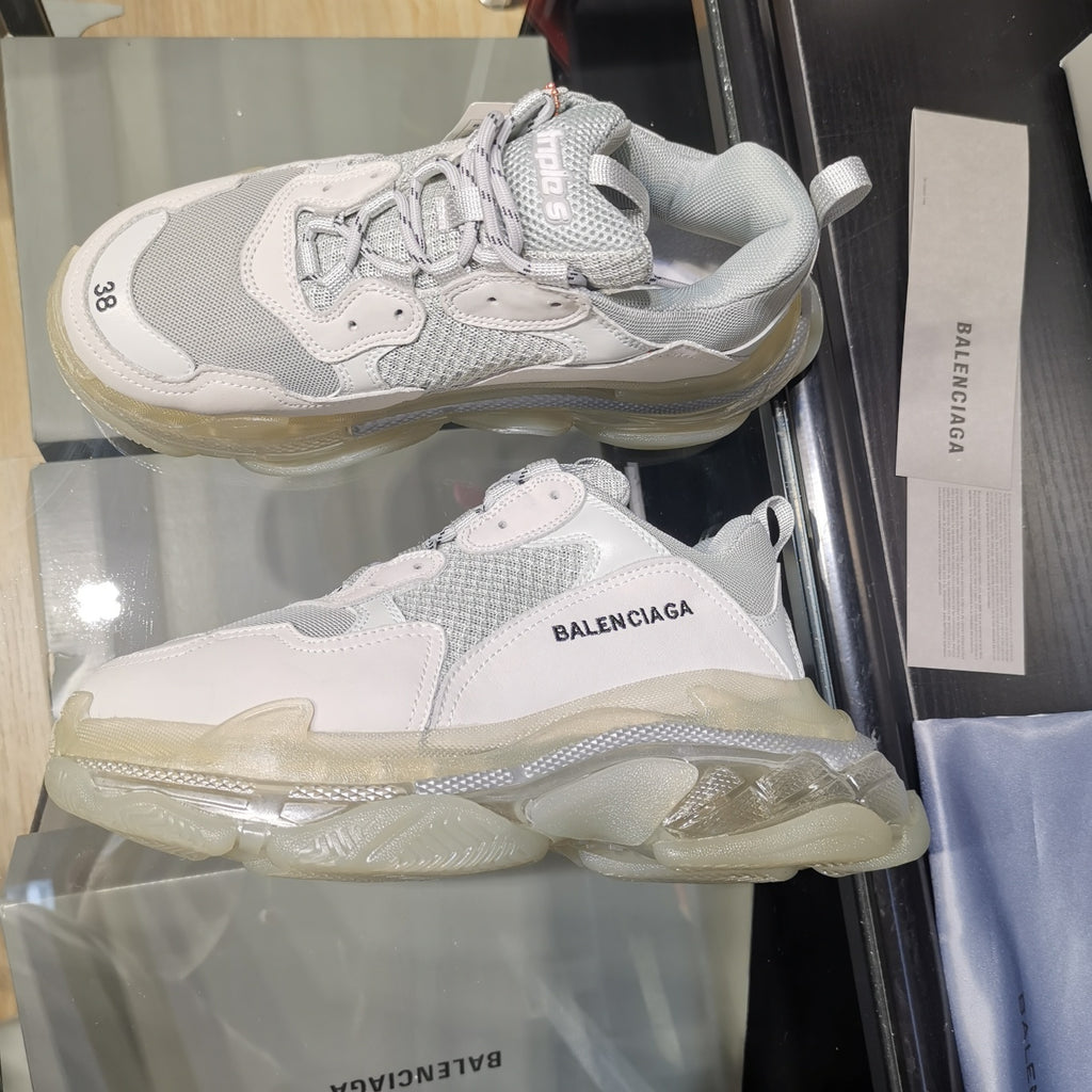 Balenciaga Triple S sneakers white transparent bottom