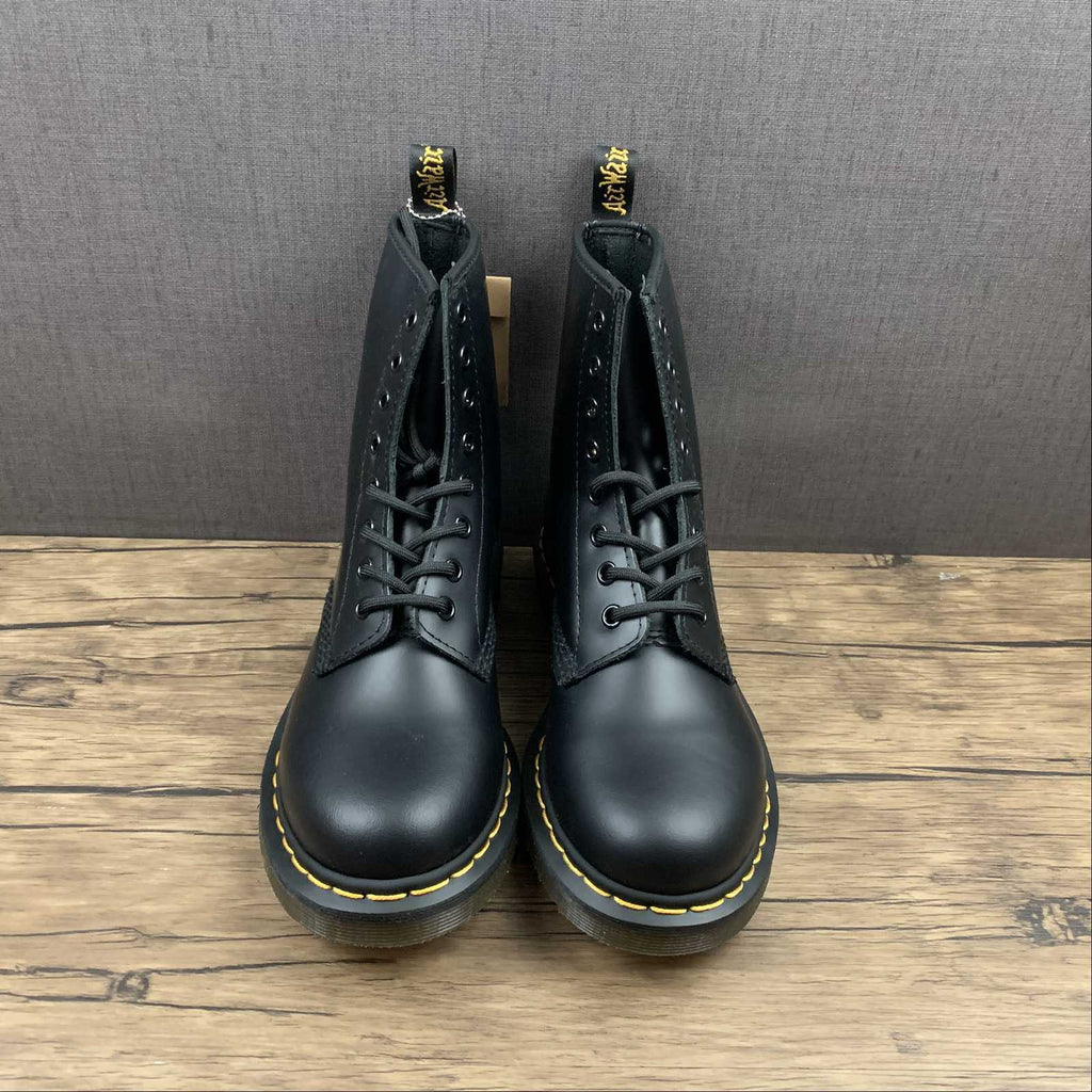 DR. MARTENS stivaletto anfibio nero stringato 1460 pelle liscia 11822006