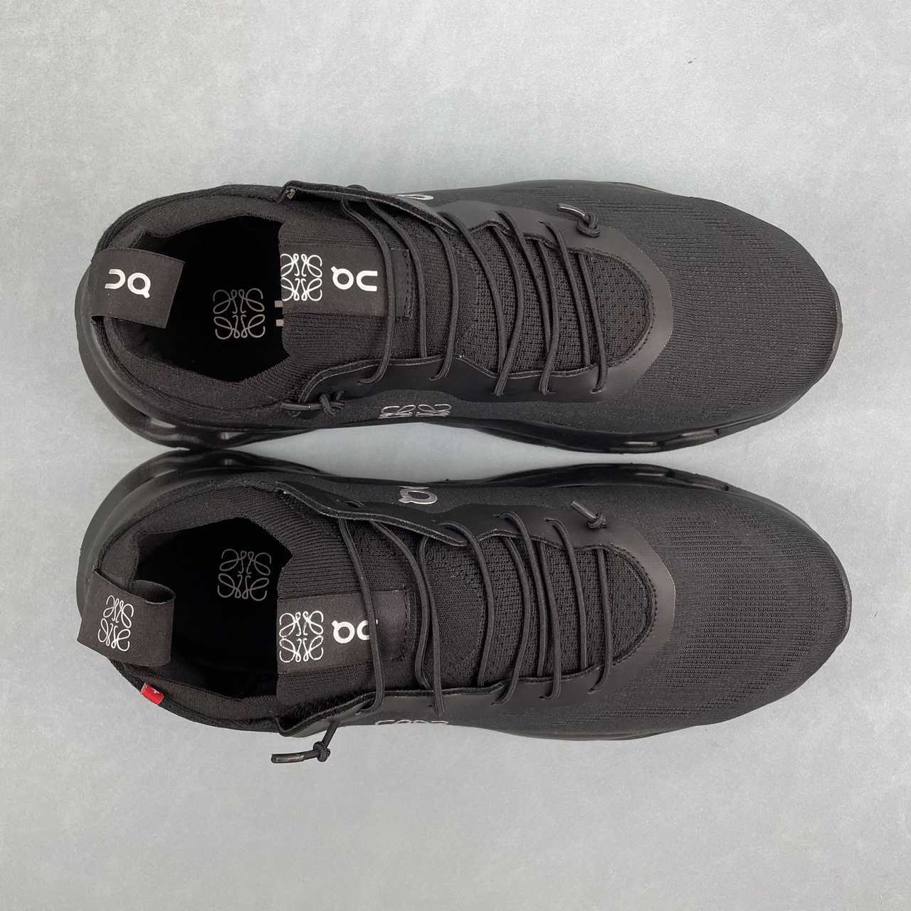 LOEWE + ON Cloudtilt stretch recycled-knit sneakers nero