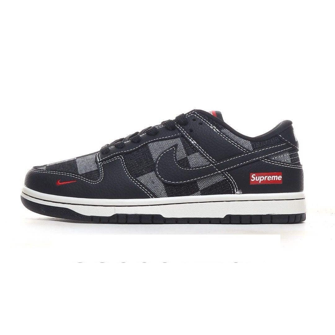 Nike Dunk Low Supreme Black Grey Canvas | Sneakers Iconiche Rétro e Streetwear