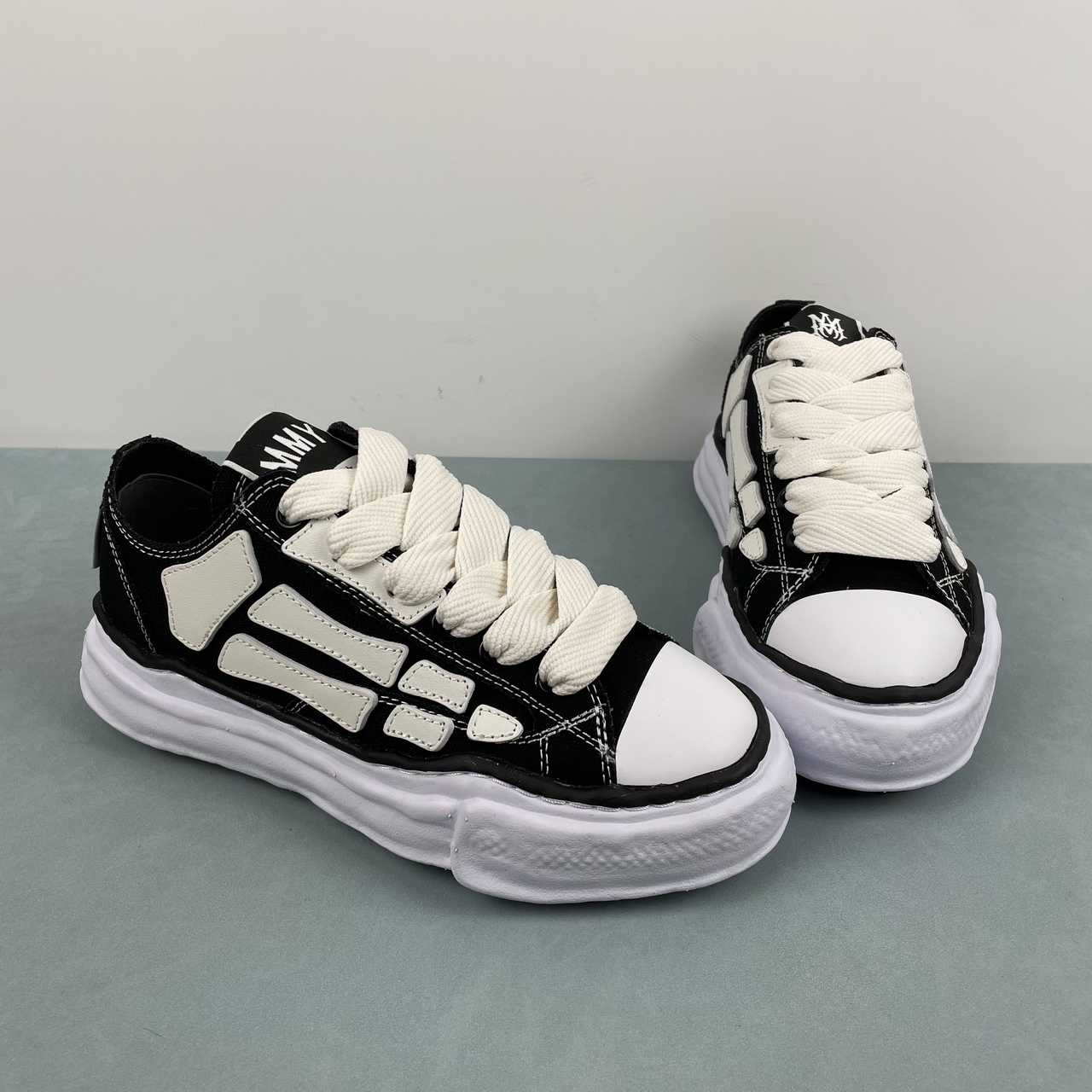 Maison Mihara Yasuhiro x MMY AMIRI Skel-Top Low nero