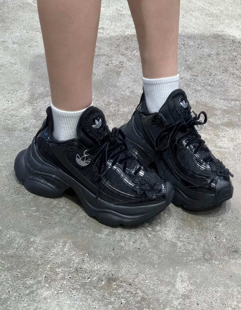 Adidas Originals Ozvenuz CNY Chunky Platform Black Metallic