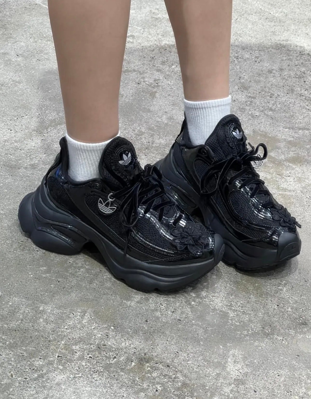 Adidas Originals Ozvenuz CNY Chunky Platform Black Metallic
