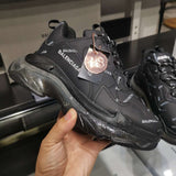 Balenciaga Sneakers Triple S nero fondo trasparente