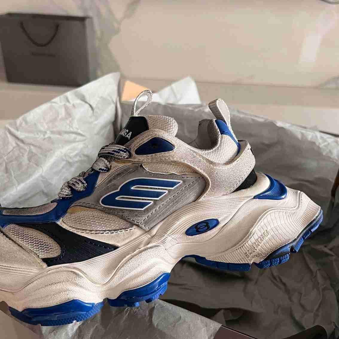 Balenciaga Sneakers Cargo bianco/blu
