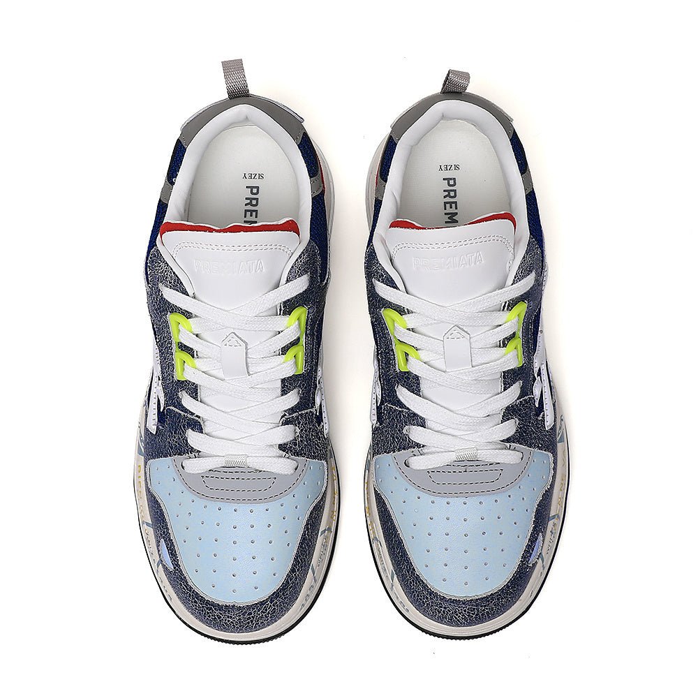 Premiata Drake sneakers in pelle blue celeste - VIBES MILANO