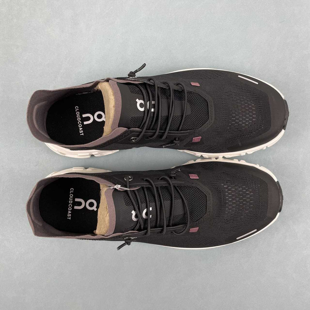 On Cloud 6 Coast sneakers da running e streetwear nero bianco - VIBES MILANO