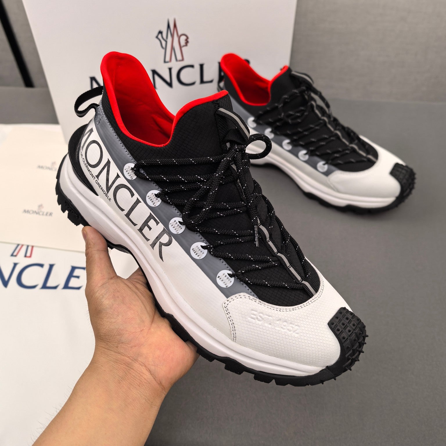 Moncler unisex white sneakers