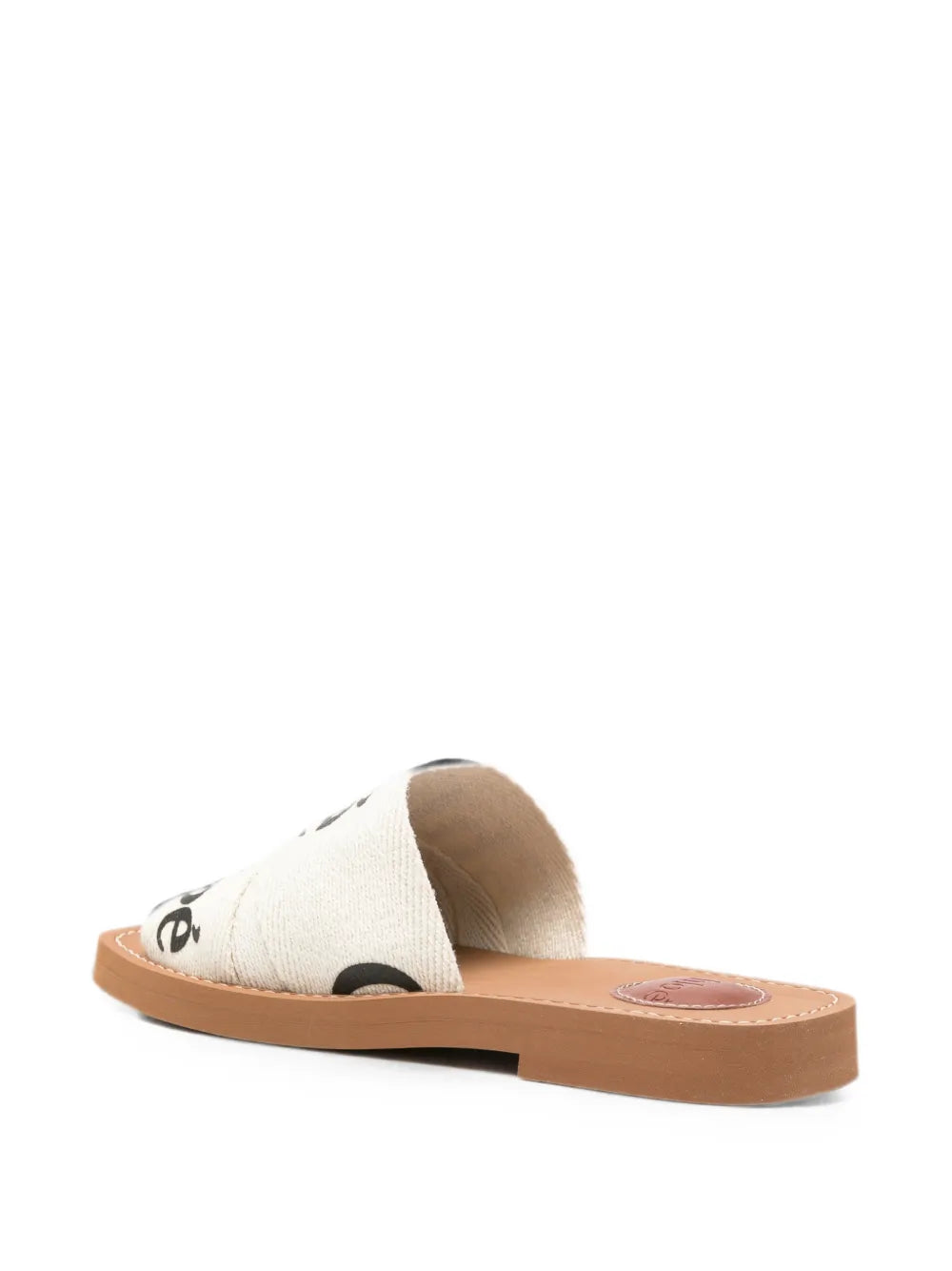 Chloé Woody Sandals Canvas bianchi